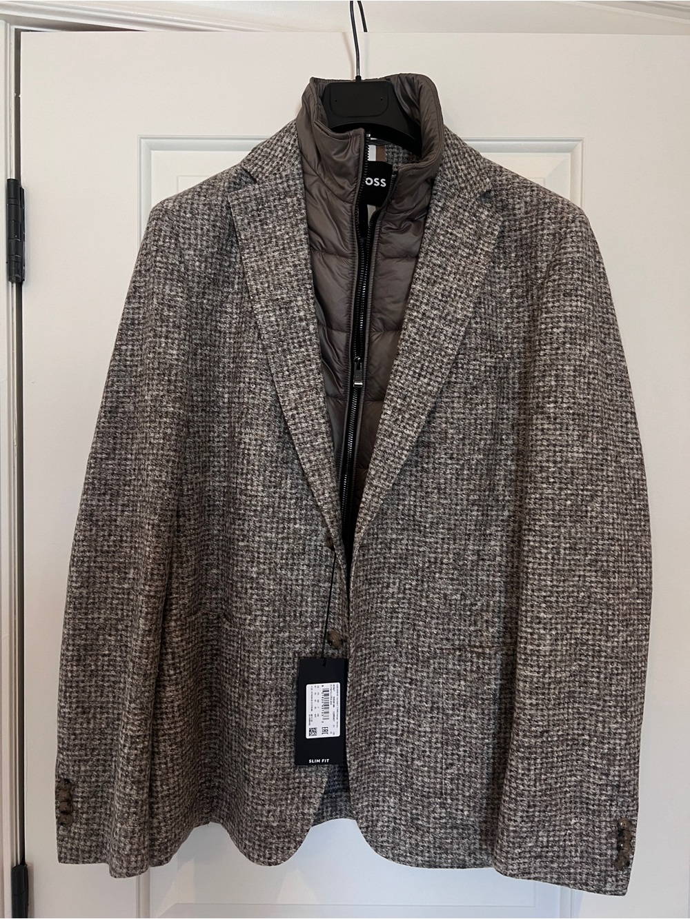 Hugo Boss Slim Fit Layered tweed Blazer
